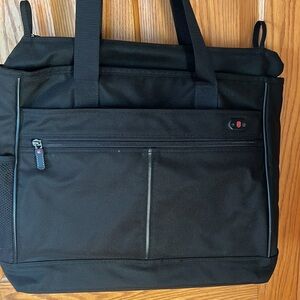 SwissGear black tote, commuter bag, travel bag NWOT